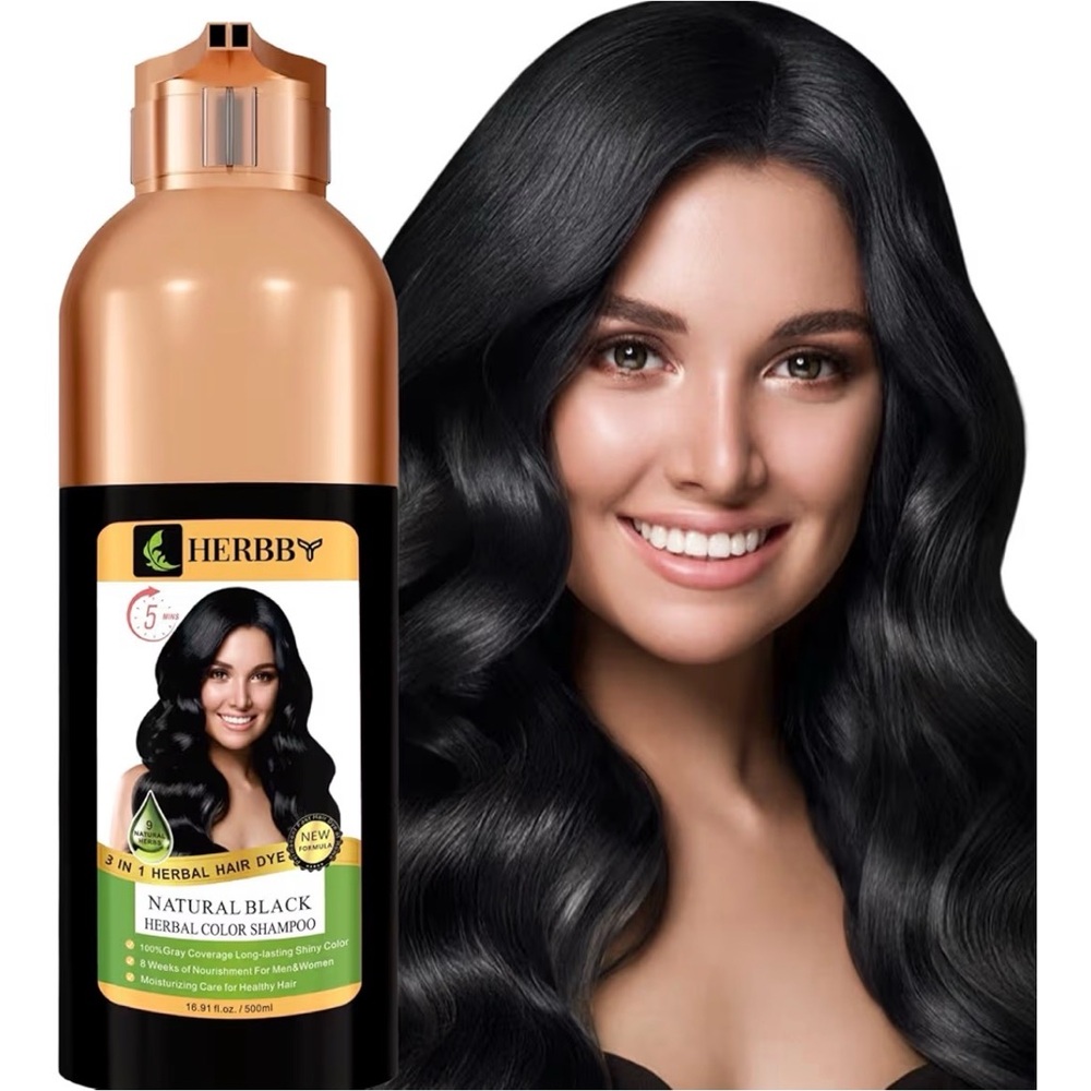 HERBBY Hair Color Shampoo for Gray Hair